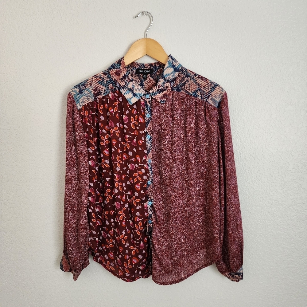 Dear John Peyton Women’s XS Mulberry Mix Blouse